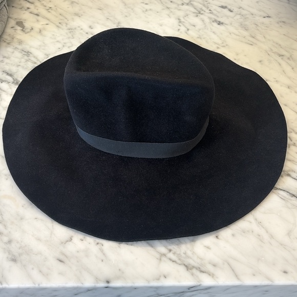 Women's Gladys Tamez Millinery Felt Wide Brim Hat in Black, Size XS - Picture 3 of 6